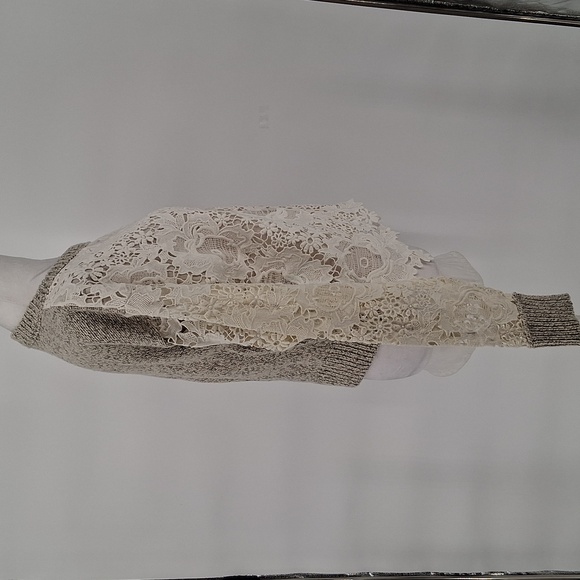 SEE BY CHLOE Women’s Lace Pullover Sweater Milk Color Size Medium - Picture 6 of 13